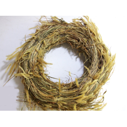 Wianek z suszonych traw Boho Rustykalny 40cm